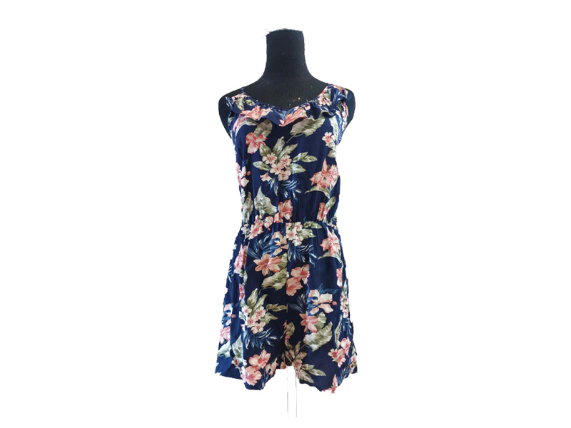 Fashion Floral Printed Women dress Sleeveless Rayon Dresses Casual Summer Dress