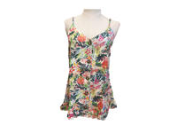 Adjustable Shoulder Straps Floral Print Fashionable Tank Tops Sleeveless Women Viscose T- shirts Casual Blouse