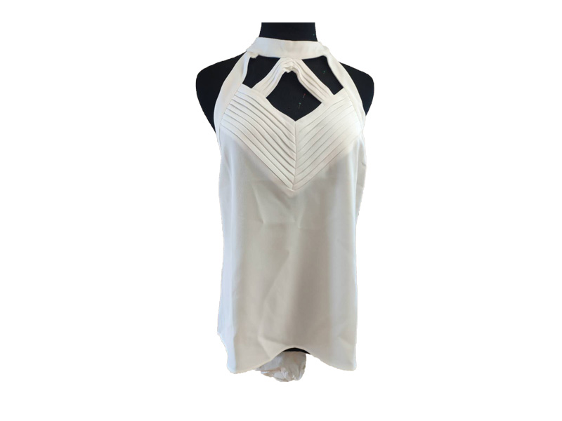 New Arrivals Sexy Hollow Out White Solid Elastic ribbon Top Women's Tank Tops